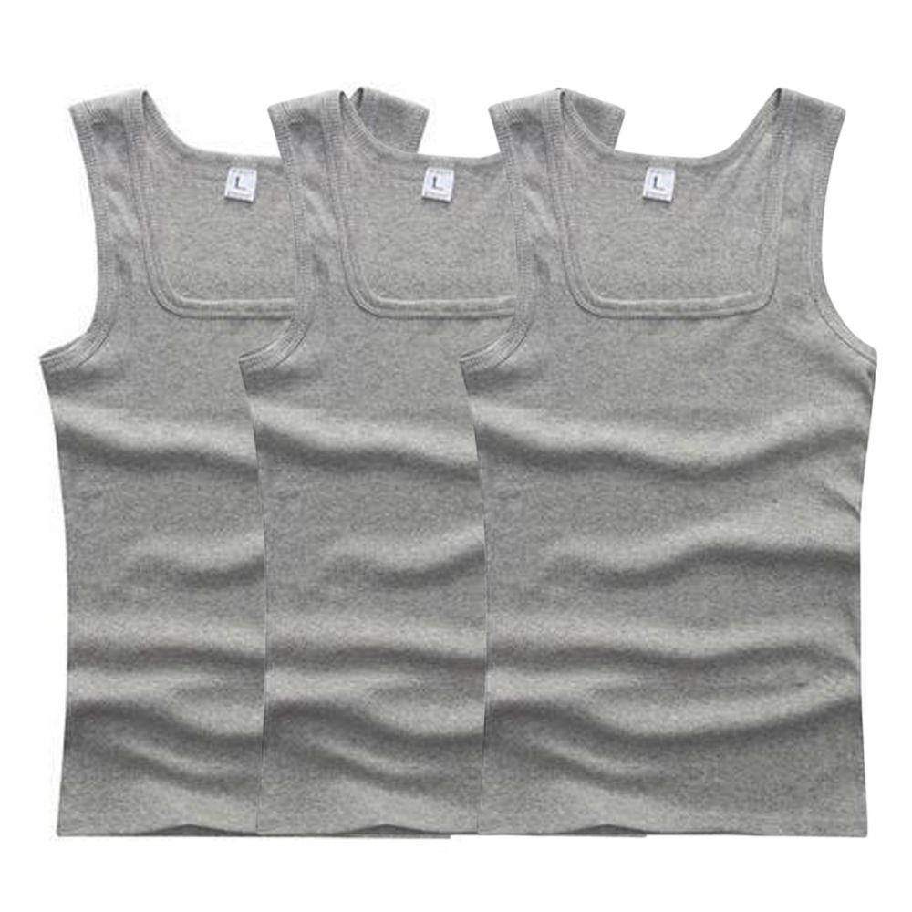 3pcs/lot Cotton Mens Tank Tops Sleeveless Solid Muscle Vest Undershirts Men's Clothes U-neck Gym Clothing Women Sleeveless Shirt