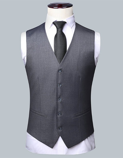 Men's Solid Color Business Suit 2025 High Quality Fashion Banquet Wedding Trend Groom Best Man Single 3/2/1