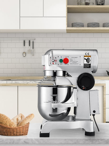 SucceBuy 10-30L Electric Dough Machine Stainless Steel Commercial Cream Egg Whisk Mixer Processor Kitchen Food Stand Blender