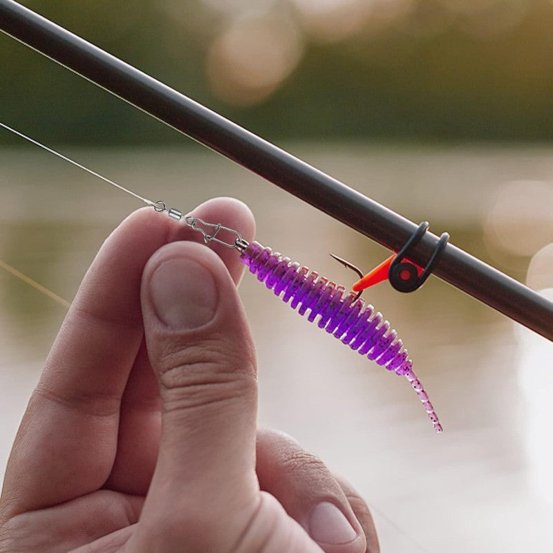 Giradores de Pesca de Aço Inoxidável com Mosquetão 4#-12# Rolamento Conector Duo-Lock Kit Pesca Água Salgada Doce Isca Equipamento 50-200 Peças