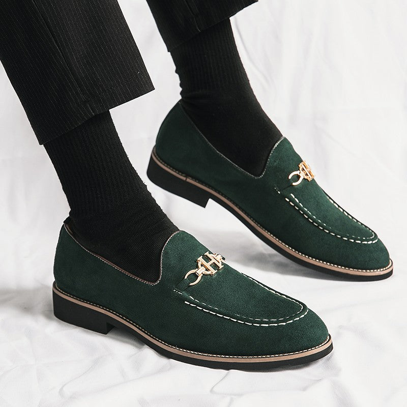 Fashion Brand Men Suede Leather Shoes Comfortable Pointed Social Shoe Male Driving Shoes Luxury Flat Loafers Men zapatos hombre