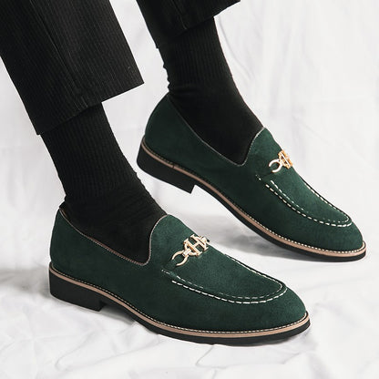 Fashion Brand Men Suede Leather Shoes Comfortable Pointed Social Shoe Male Driving Shoes Luxury Flat Loafers Men zapatos hombre