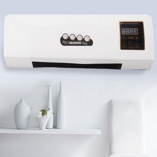 Ventilador Quente de Ar Condicionado de Parede, Controle Remoto de 10m, Aquecedor de Ar Condicionado de 1800W para Quarto