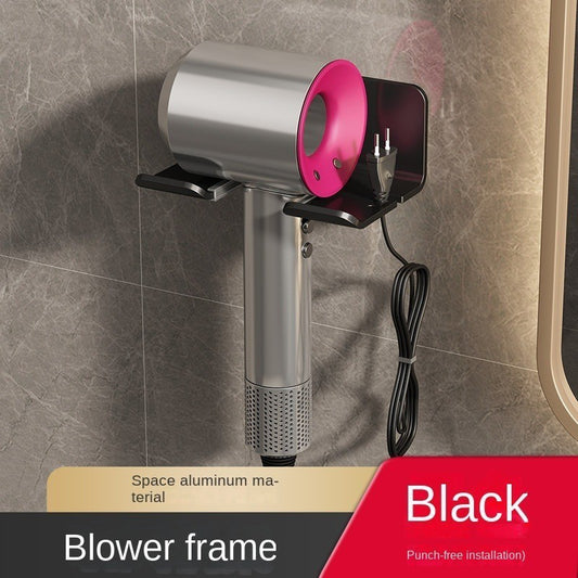 Hair Dryer Holder Bathroom Hair Straightener Stand Nail Free Shelves for Wall Room Bathroom Storage Rack Shelf Wall-mounted Home