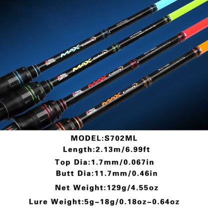 Vara de pesca Abu Garcia Rainbow original 4 cores 2 partes Vara de pesca de isca