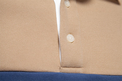 AIOPESON Men's Premium Cotton Sweatshirt Color Block Sweatshirt Long Sleeve Business Casual Social Sweatshirt