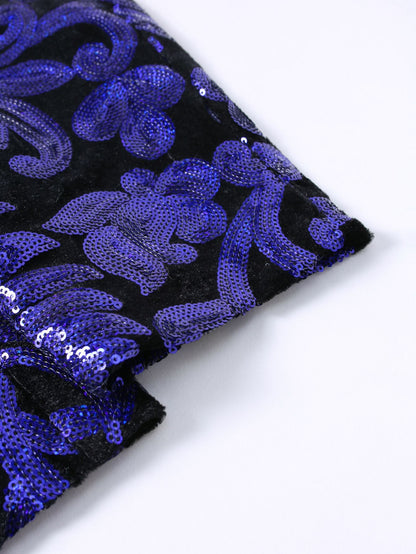 Shiny Sequin Embellished Single Button Stage Performance Outerwear in Blue Gold Green Purple Options for Men's Red Suit Jacket