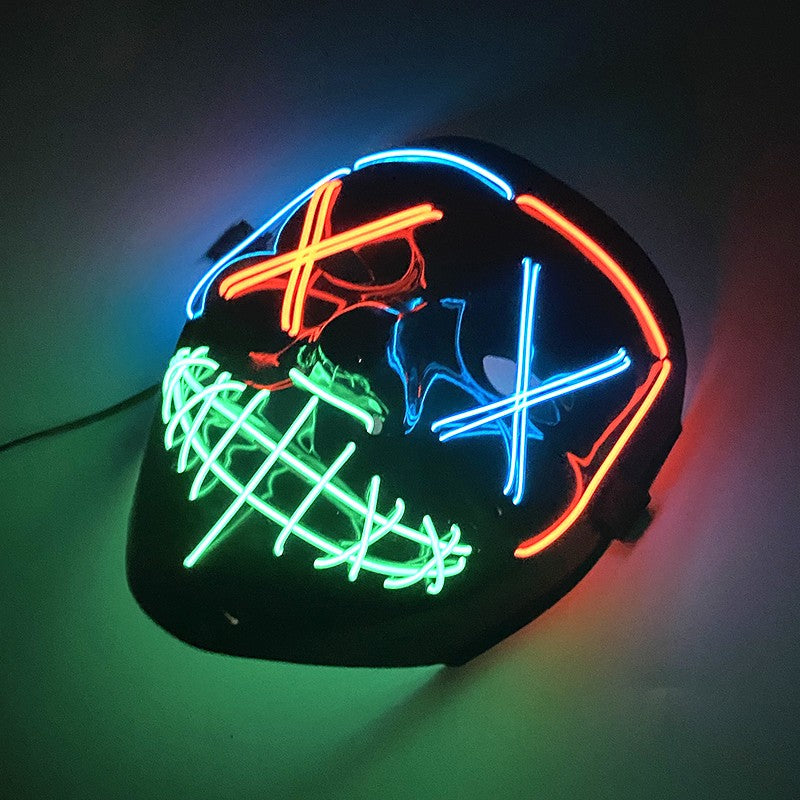 1 pcs Attractive Neon EL Wire Mask  More Colors For Choice Luminous LED Purge Mask Adult Cosplay Prop For Night Glow In The Dark