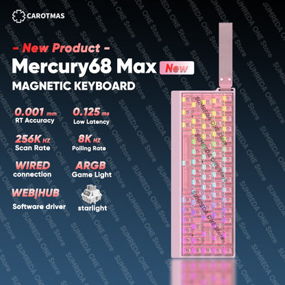 IROK Carotmas Mercury68 Max mars68 pro Mercury 68 Gaming Teclado Mecânico Magnético Rapid Trigge 0.001 8K Teclado Gamer Com Fio