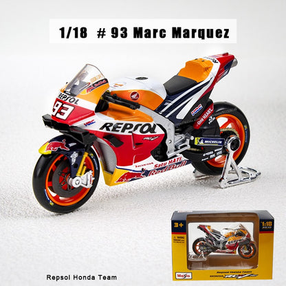 Maisto 1:18 NOVA Ducati Lenovo Team 2023 #1 Bagnaia Campeão Moto GP Corrida motocicleta de liga fundida Modelo de coleção de presente de brinquedo