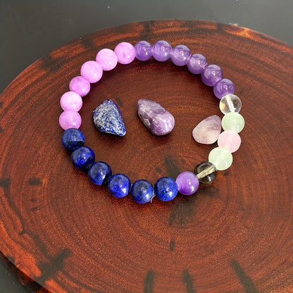 Pulseira de Contas de Pedra Natural Simbólica Feminina Masculina Alívio da Ansiedade Proteção Dinheiro Espiritual Joia do Amor-Próprio
