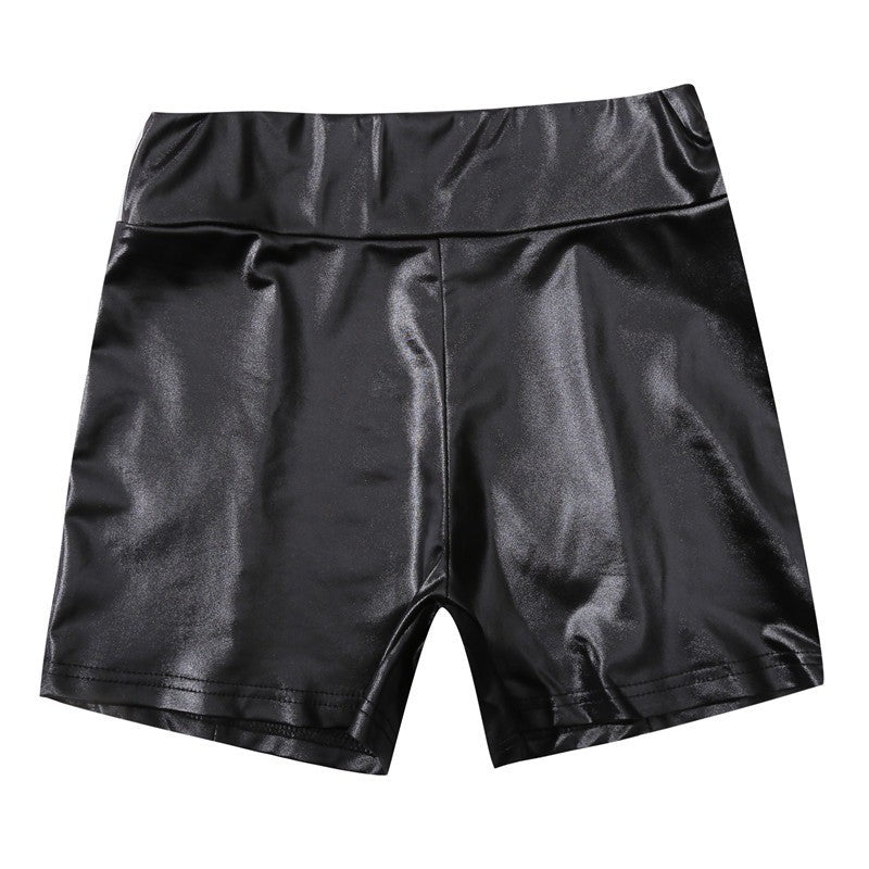 Women Faux Leather Shorts High Waist Push Up Black Short Joggers Sports Fitness Womens Sexy Slim Shorts Spodenki Damskie New