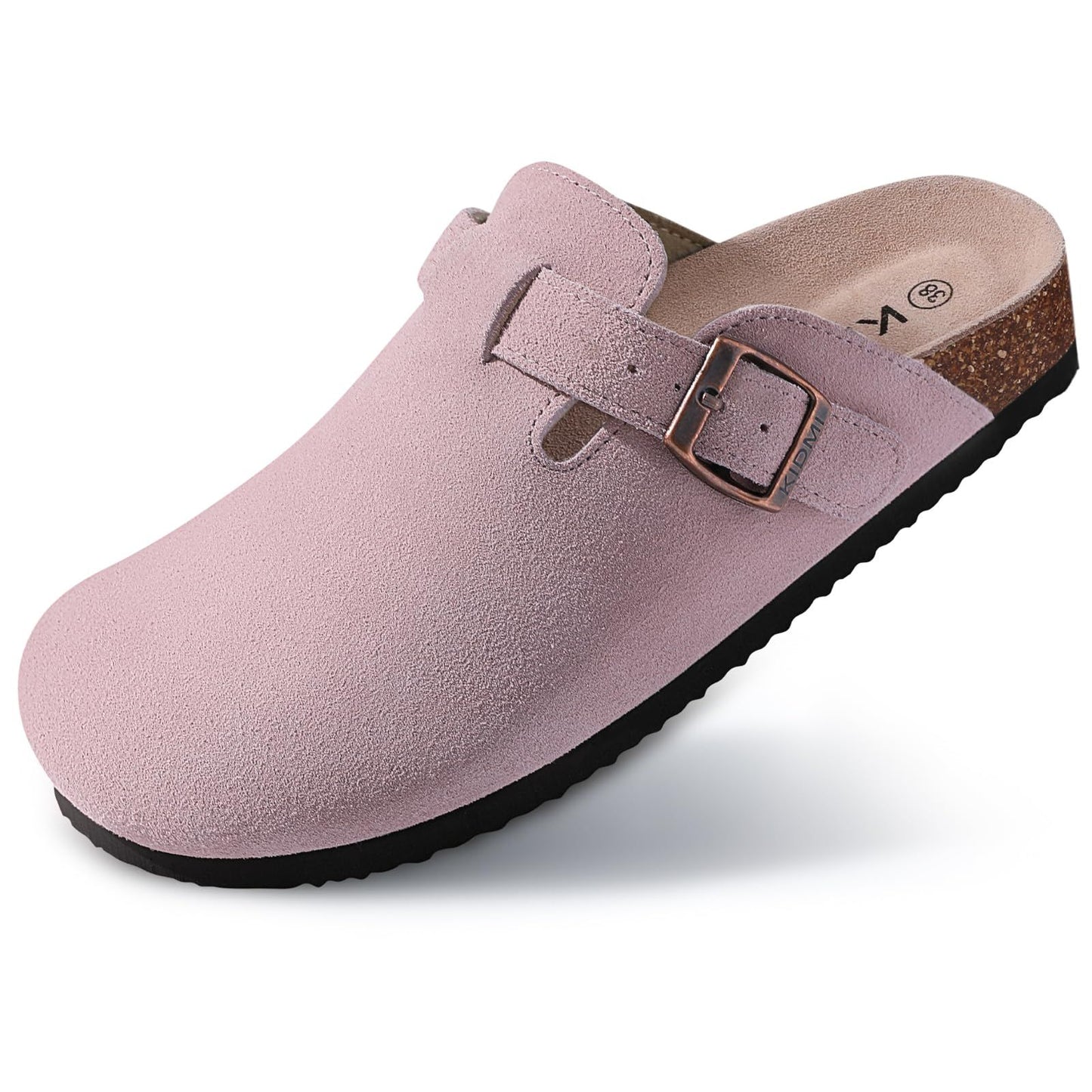 Crestar Fashion Clogs Slippers For Women Classic Suede Men Mules Cork Footbed Leather Potato Shoes With Arch Support Beach Slide