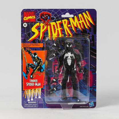 Boneco de Ação de PVC Colecionável Homem-Aranha Cel-Shading Comics Marvel Legends Retro Cardback Modelo de Brinquedo de Presente