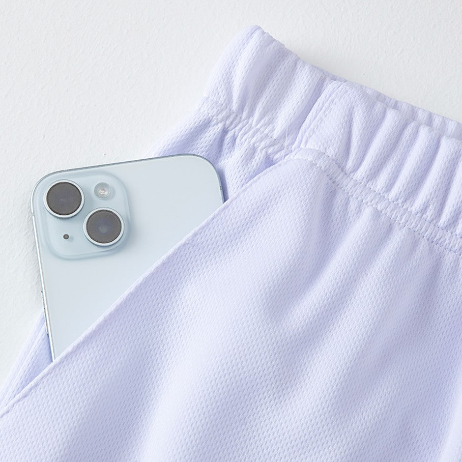 2-Piece Men's Summer Quick drying Sports Suit Loose And Breathable Short Sleeved T-shirt Running And Fitness Black Pocket Shorts