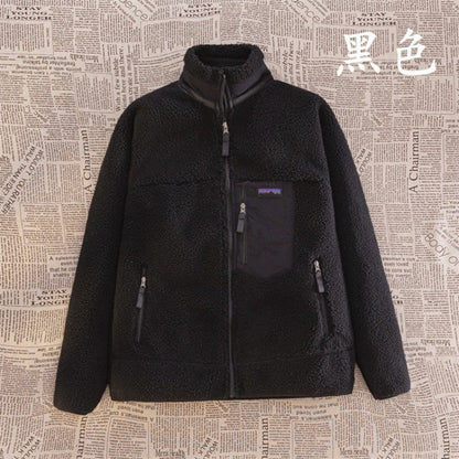 Motorcycle Outdoor Fleece Jacket For Men/Women Double Sided Fleece Thickened Plush Rider Cycling Suit Lamb Wool Windproof Jacket