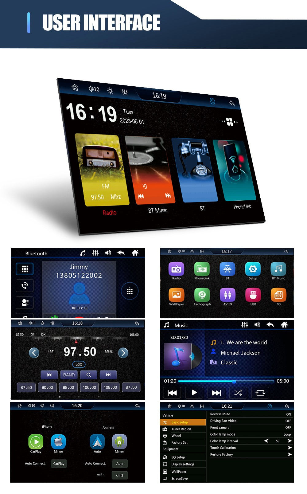 ESSGOO 9" Single 1 Din Car Stereo Radio Touch Screen Wireless Apple CarPlay & Android Auto MP5 Player Head Unit Bluetooth FM SWC