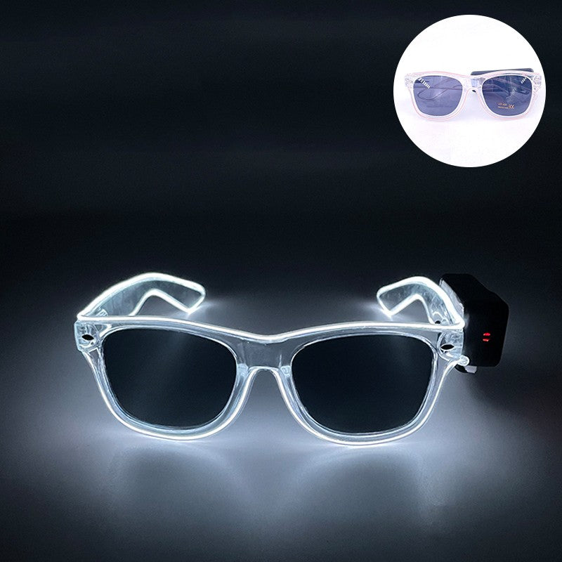 New Cool Wireless Glowing LED Light Up Glasses For Rave Festival Party Luminous Neon Mosaic Sunglasses Club Disco Eye Glasses
