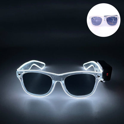 New Cool Wireless Glowing LED Light Up Glasses For Rave Festival Party Luminous Neon Mosaic Sunglasses Club Disco Eye Glasses