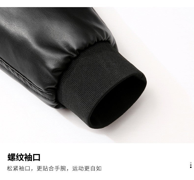 Spring Autumn Men Motorcycle Leather Jacket Junior Coat Men Stand Up Collar Casual Handsome Leather Jacket men Jacket