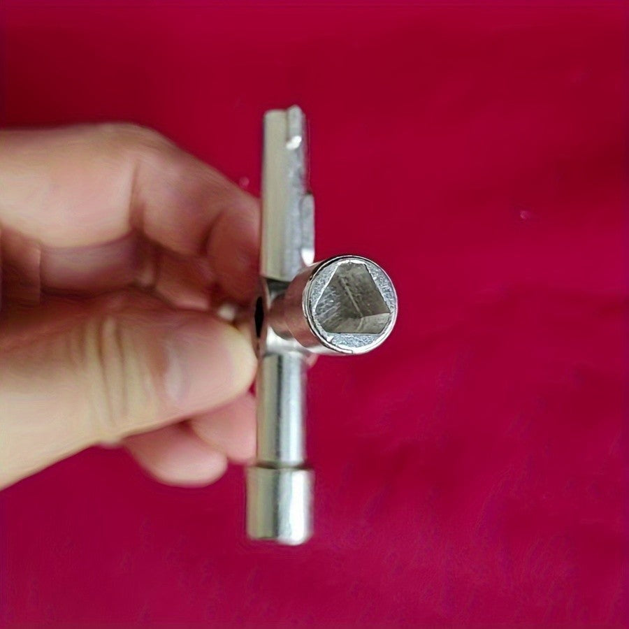1 Chave Transversal Multifuncional em Liga de Zinco com Eixo Sextavado, Impermeável, Triangular, para Caixas Elétricas, Válvulas, Durável, Profissional