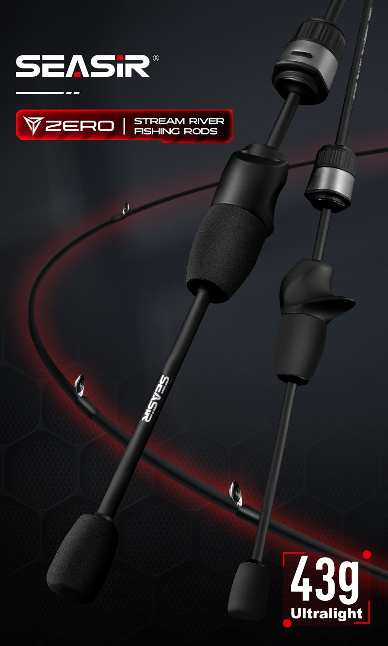 Seasir Zero 43g Fishing Rod BFS Ultralight  Carbon Fiber 1.53M UL Lure Weight 1.5-6G 2 Sections Stream River Fishing Rods