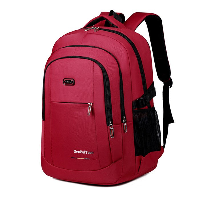 Mochila espaçosa para viagem - alças ajustáveis, fecho de zíper durável, design de cor sólida - perfeita para viagens, negóci