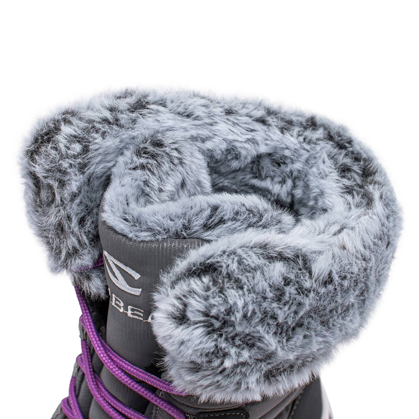 HOBIBEAR Womens Winter Snow Boots Waterproof Outdoor Warm Faux Fur Lined Shoes Non-Slip Lace-Up Boots