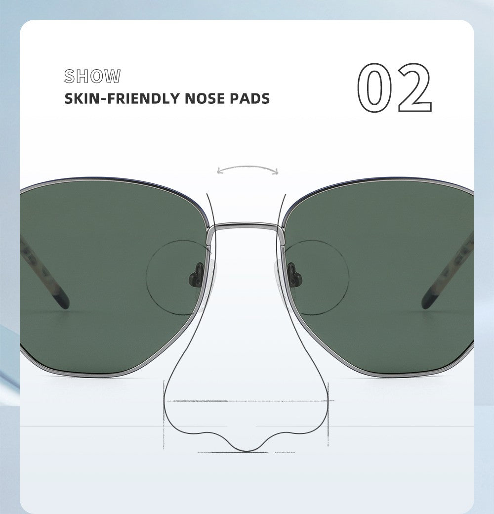 Square Polarized Sunglasses for Women Men Small Hexagonal Polygon Polarized Lens Trendy Sun Glasses Classic Shades UV400 Protect