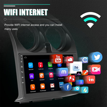 Rádio automotivo ESSGOO para Nissan Qashqai J10 2008 - 2013 Wireless Carplay Android Auto 2 Din GPS Navegador Wi-Fi FM BT Som Automotivo