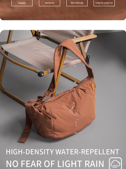 LEFF Simple Women's Crossbody Bag 2025 New Travel Casual Bag Outdoor Waterproof High Quality Shoulder Bag Uinsex Solid Colored