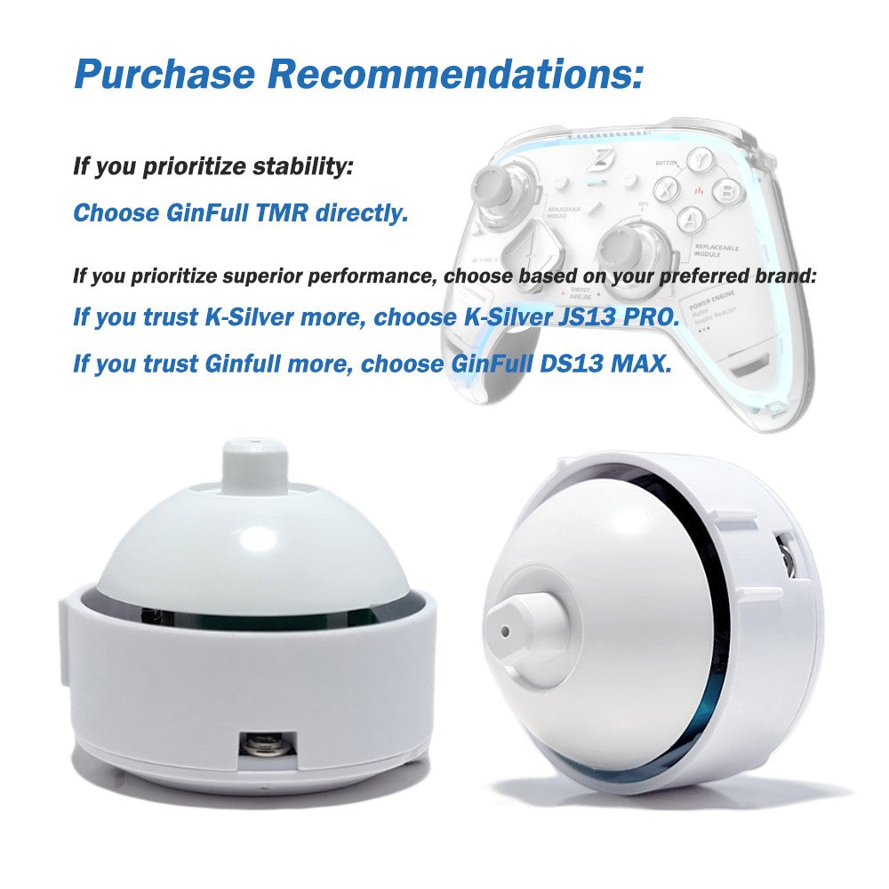 ZD Ultimate Legend Game Controller Replaceable Joystick Module Removable K-Silver JS13 PRO GinFull Angle TMR Joystick DS13 MAX