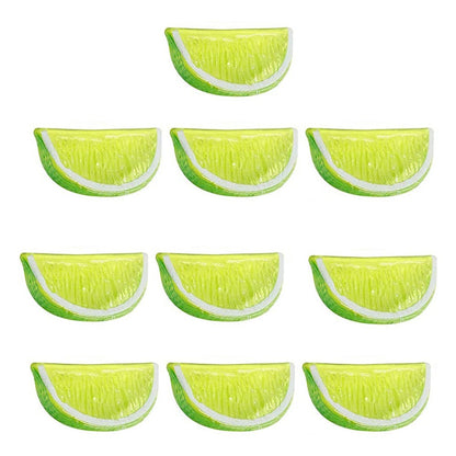 10PC Artificial Lemon Slices Blocks Simulation Lemon Slice Fake Lemon Block-Double Side Fake Fruit Model for Party Wedding Decor