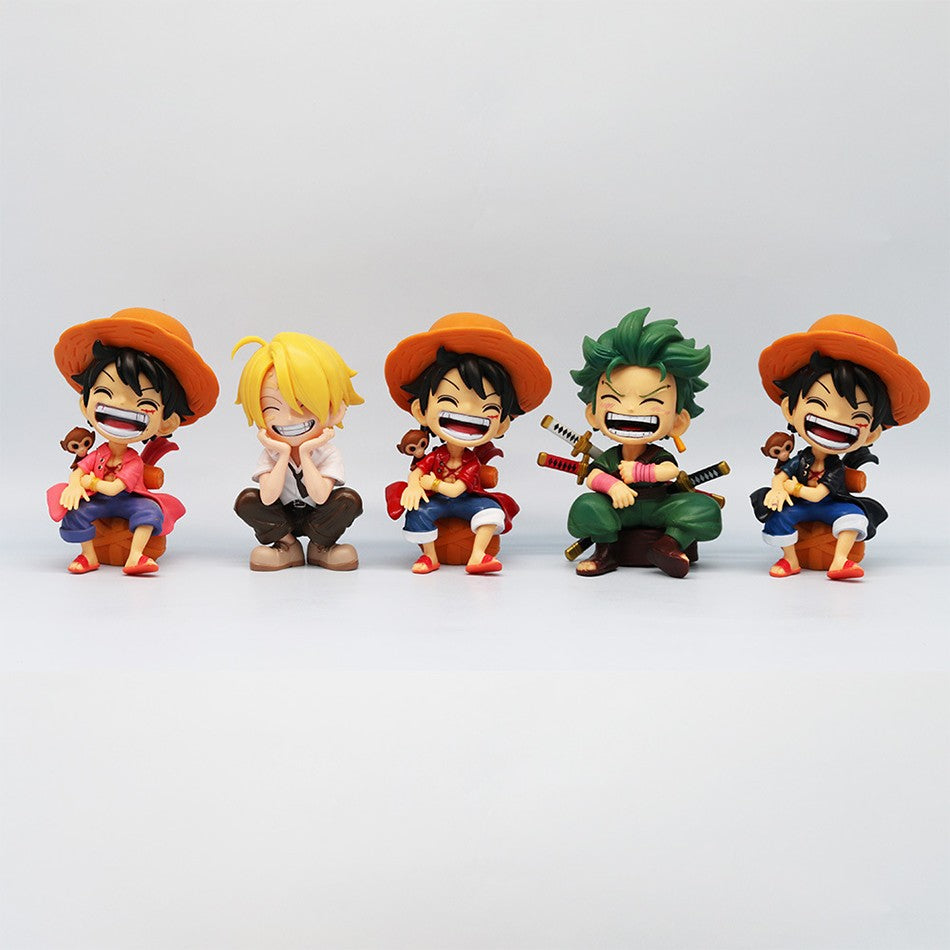 One Piece Portátil Luffy Zoro Portgas D. Ace Sentado Yamato Q Versão Jogo de Moda Desenho Animado Anime Carro Ornamento Presente