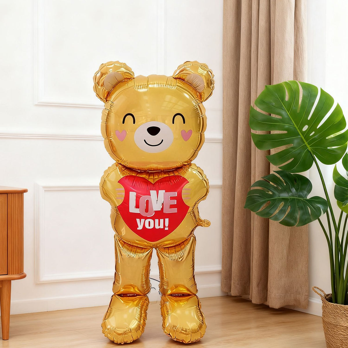 60 inch Love Bear Aluminum Film Balloon for Valentine's Day Confession Decoration, Birthday Balloon, Christmas Shower Decoration