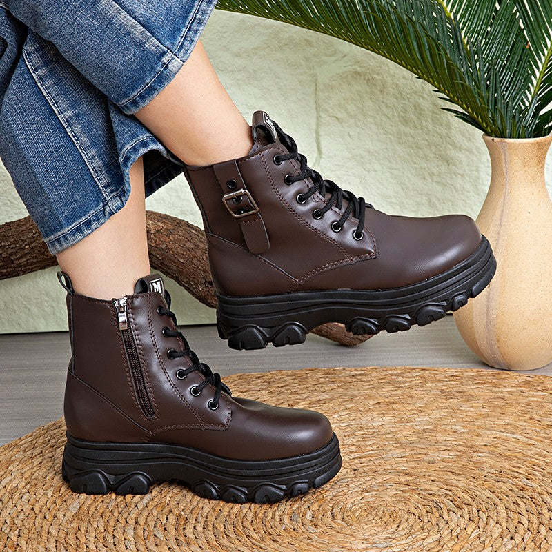 Bestselling Height Increasing Women2025Autumn and Winter New Fleece-Lined Non-Slip Short Boots for Petite Thick-Soled Faux Wool