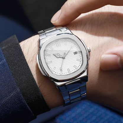 Luxury Square Men Business Watches Calendar Mens Quartz Watch Clock Gift Reloj Hombre?Without Box?