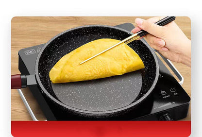 30cm Frying Pan Wok Pan Non-Stick Pan With Cover Household Kitchen Utensils Induction Gas Stove Universal Pot Steak Pancake Pan