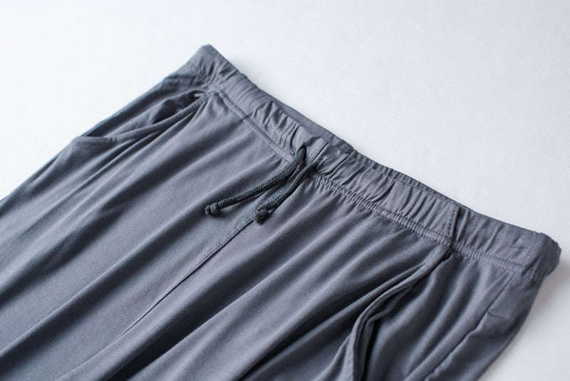 Men's spring and summer new modal pajamas two-piece short-sleeved trousers thin large size loose sports home wear suit sleepwear