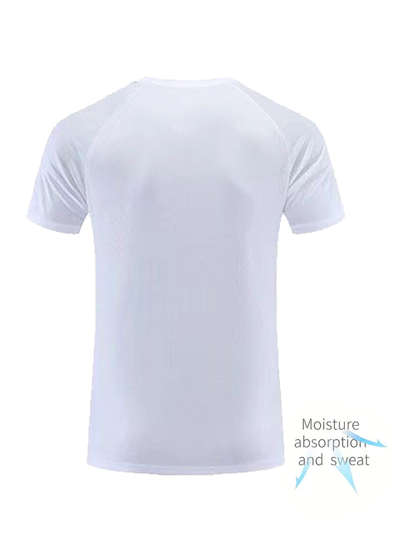 Round Neck T-Shirt 1 Piece White Ultra-Light Men's Quick Drying Breathable Sweat-Absorbent Shirt Suitable for Fitness Gym and Ru