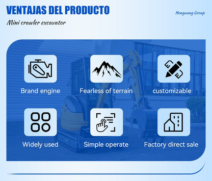 Ar Condicionado Cabine Escavadeira Mini de Esteira 2,5 Toneladas Trator Agrícola a Diesel Mini Escavadeira Hidráulica Máquinas de Construção