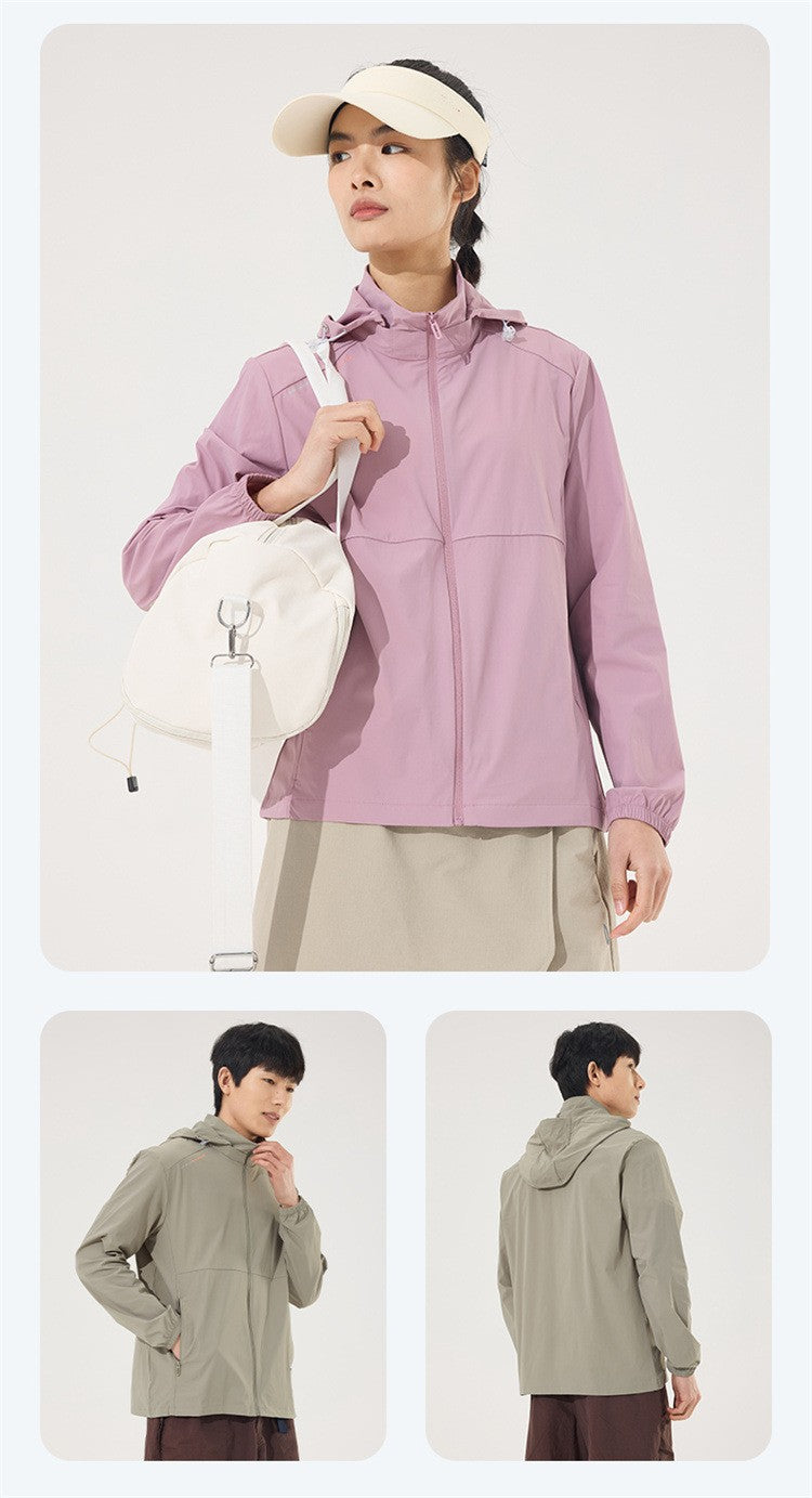 2025 new [new product upgraded skin clothing] high elastic sunscreen clothing men's and women's color contrast machine bag ice s