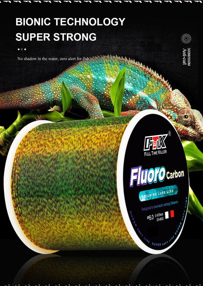 FTK 300/500m Invisible Fishing Line Speckle Fluorocarbon Coating Line 0.14mm-0.50mm 4.13LB-34.32LB Super Strong Spotted Line