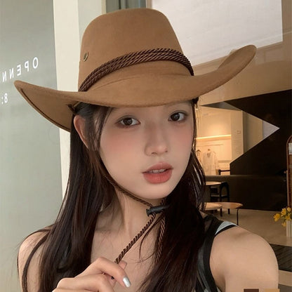 Wide Brim Western Cowboy Hat Knight Hat Climbing Hat Summer Sun Hat Cycling Cap Sun Protection Cap Sunscreen Cap Men/Male