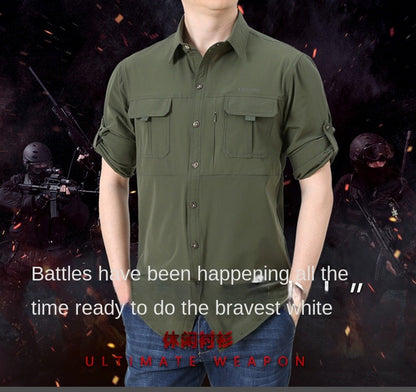 Summer Jacket Upf 50+ Sun Protection Fishing Shirts Men's Quick Dry Long Sleeve Shirts Mesh Breathable Hiking Work Cargo Shirts