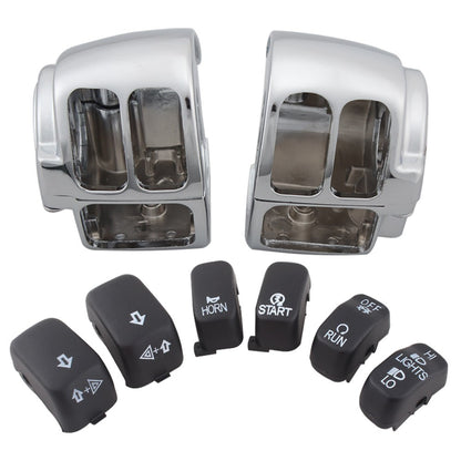 Tampa da Caixa do Interruptor de Controle do Guidão Acessório de Moto Botão do Interruptor para Harley Softail Dyna Sportster 1200 883 Touring