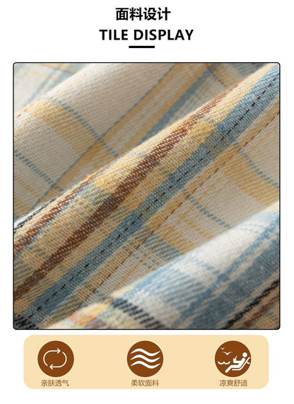 Men Shirt Plaid Flannel Long Sleeve Oversized Loose Cotton Casual Male Youth Comfortable Soft Fall Streetwear Formal Dress Shirt