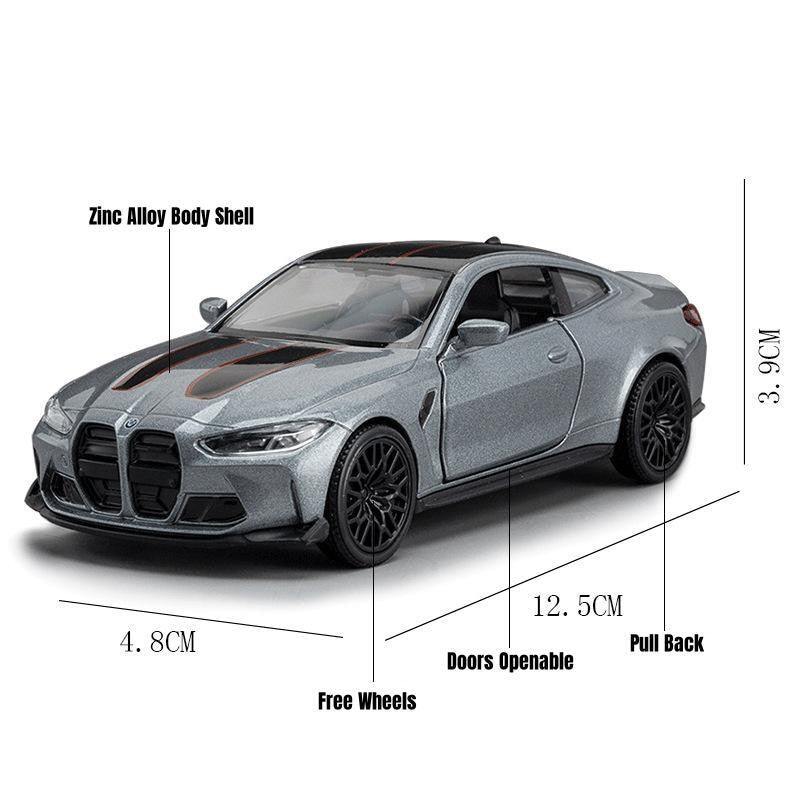 1/36 BMW M2 M3 M4 M5 Modelo de Carro de Brinquedo para Crianças RMZ City Miniatura de Metal Fundido de Corrida com Fricção para Coleção, Presente para Meninos