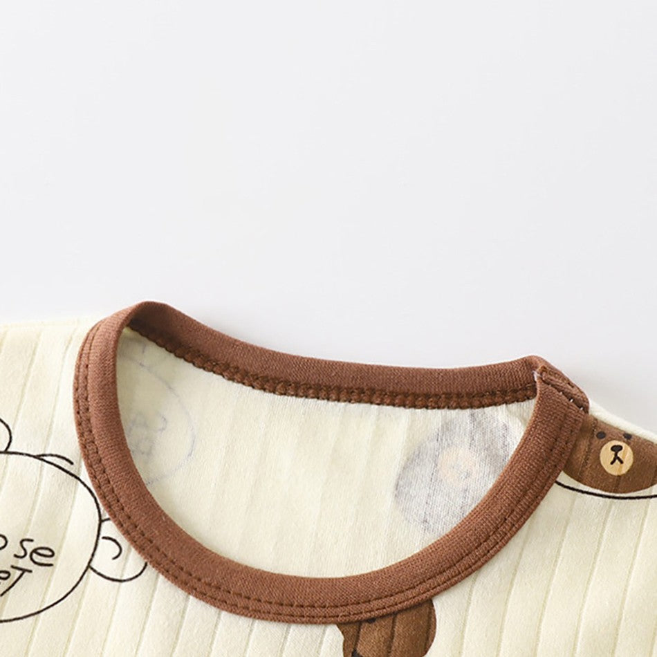 Kids Casual Autumn Long Sleeve Pajamas Set Boys and Girls Cartoon Print Home Wear Comfortable Soft Fabric Sleepwear