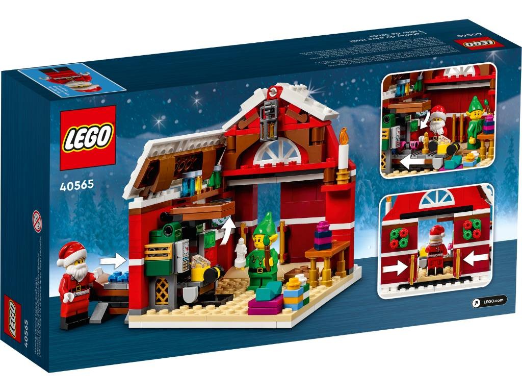 LEGO Oficina do Papai Noel Edição Limitada Minifiguras de Elfos Brinquedo Montável Um Transportador de Brinquedos Móvel Presente de Natal Ano Novo 40565